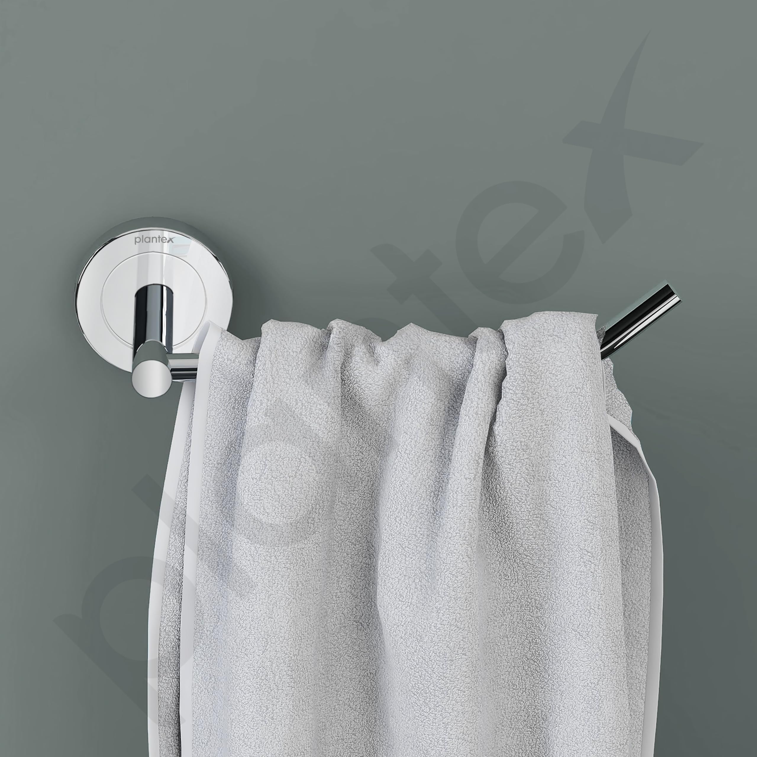Plantex Stainless Steel Hand Towel Hanger/Napkin Holder for Wash Basin/Towel Ring/Bathroom Accessories (Chrome) Pack of 1 - Image 5
