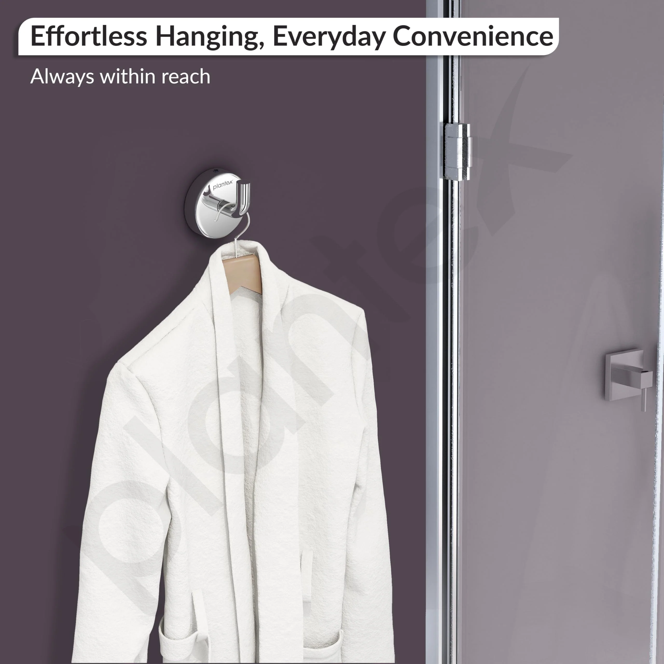 Plantex Stainless Steel Robe Hook for Bathroom/Door Hook Hanger/Wall Hanging Hooks/Bathroom Accessories - Pack of 1 (Chrome) - Image 7