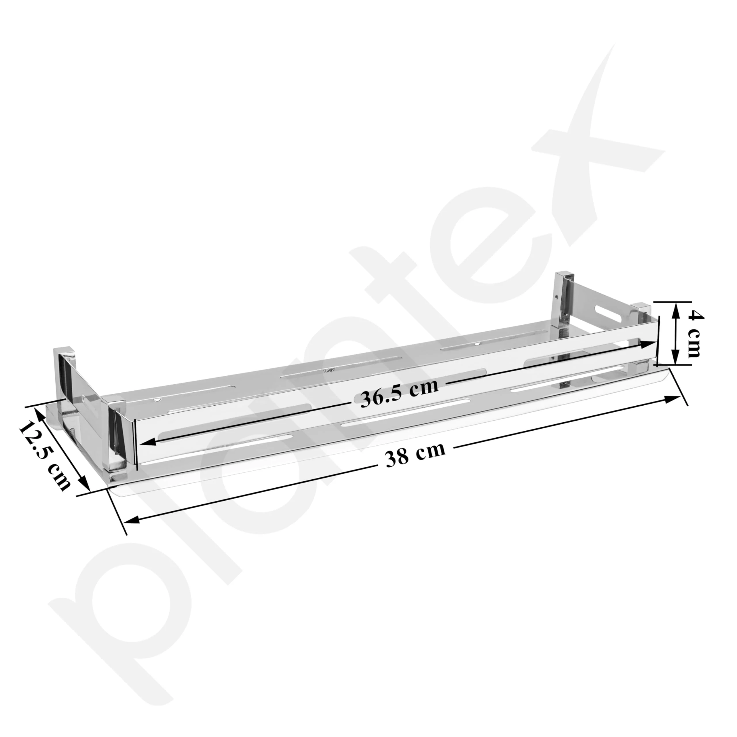 Plantex Stainless Steel Shelf for Bathroom/Kitchen Rack/Wall Mounted Bathroom Shelf/Bathroom Organiser (15x5 inches, Chrome) - Image 3