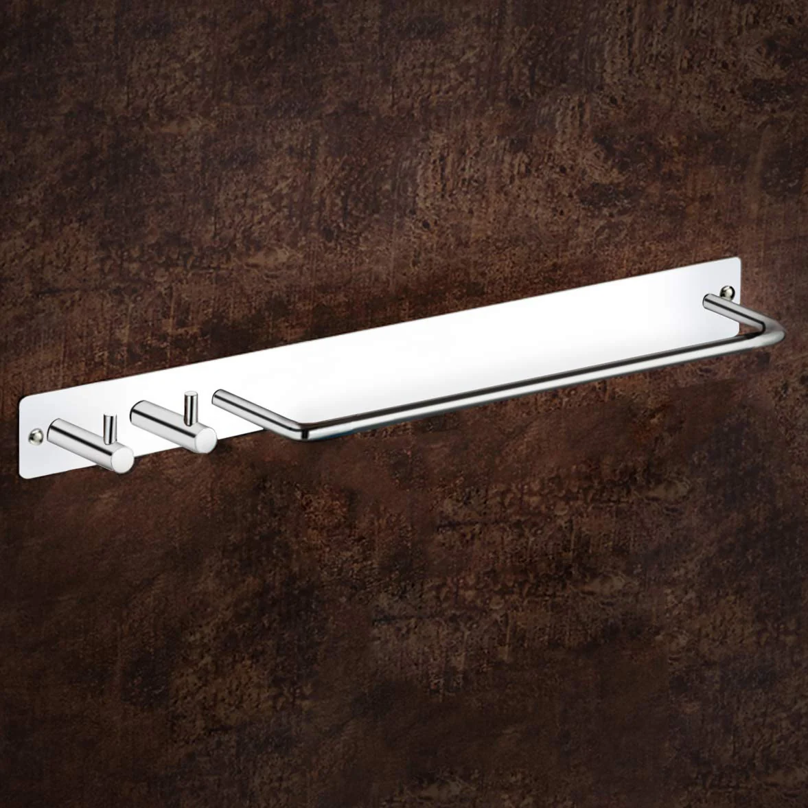 Plantex Stainless Steel Single Towel Rod with Hooks for Bathroom/Towel Stand for Kitchen/Towel Hanger/Hook Rail/Bathroom Accessories (Chrome) - Image 7