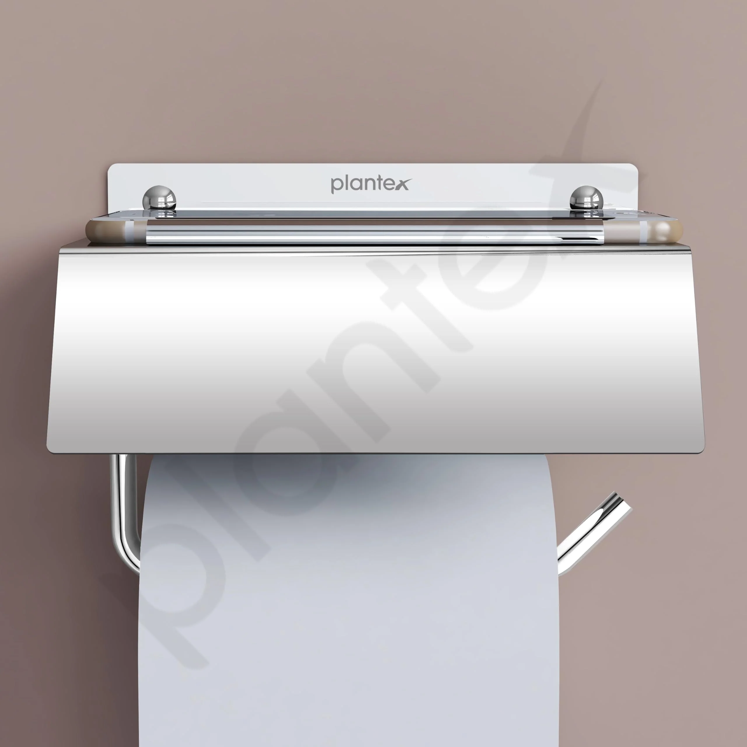 Plantex Stainless Steel Toilet Paper Holder/Toilet Paper Roll Holder/Tissue Paper Roll Holder with Mobile Stand for Bathroom Accessories - (Chrome) - Image 4