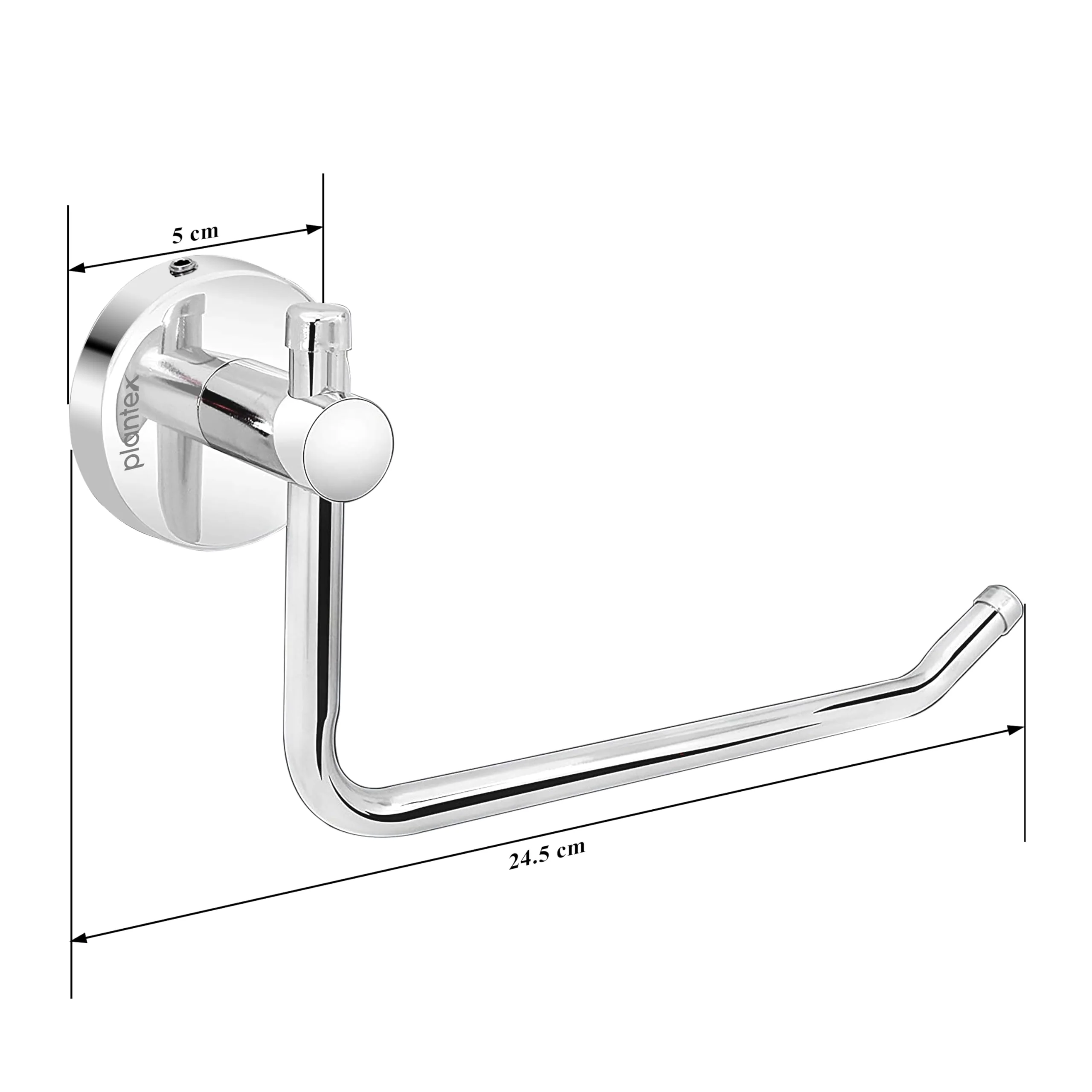 Plantex Stainless Steel Towel Ring for Bathroom/Wash Basin/Napkin-Towel Hanger/Bathroom Accessories - (Chrome - L Shape) - Pack of 3 - Image 3