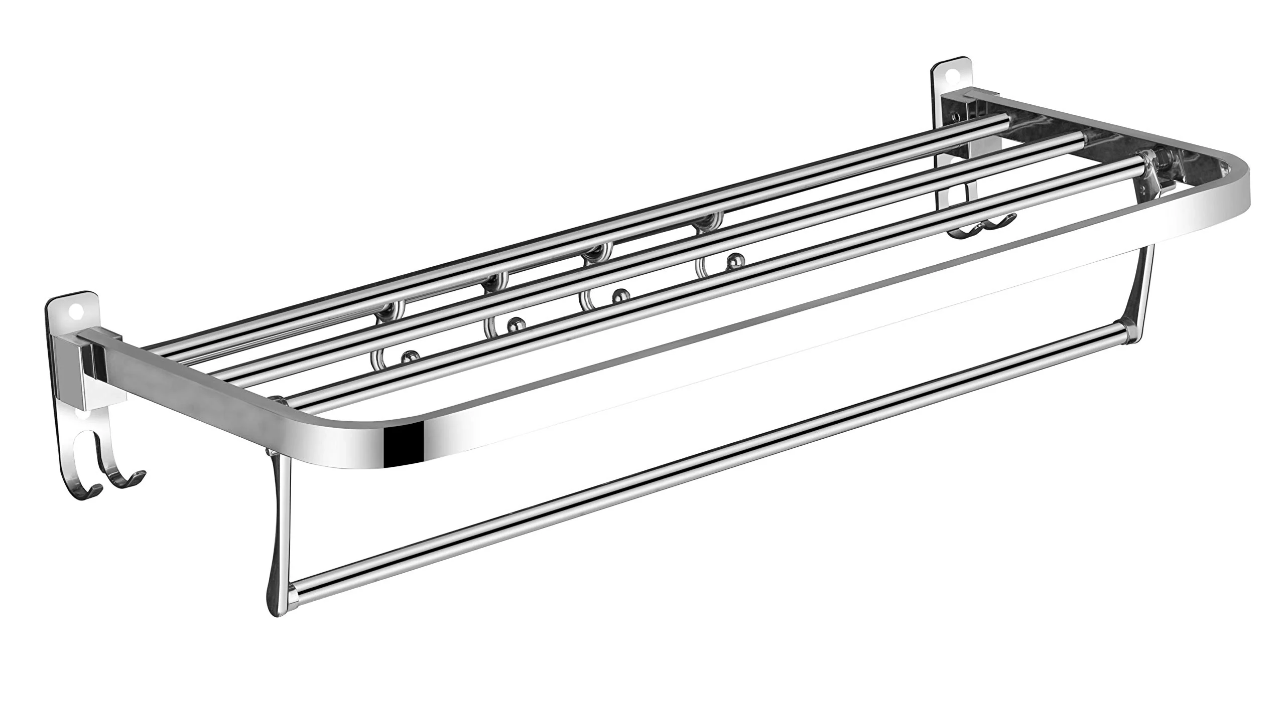 Plantex Towel Holder in Bathroom/Towel Rod for Bathroom/Cloth Hanger for Wall/Bathroom Accessories (24 Inch) Chrome - Image 6