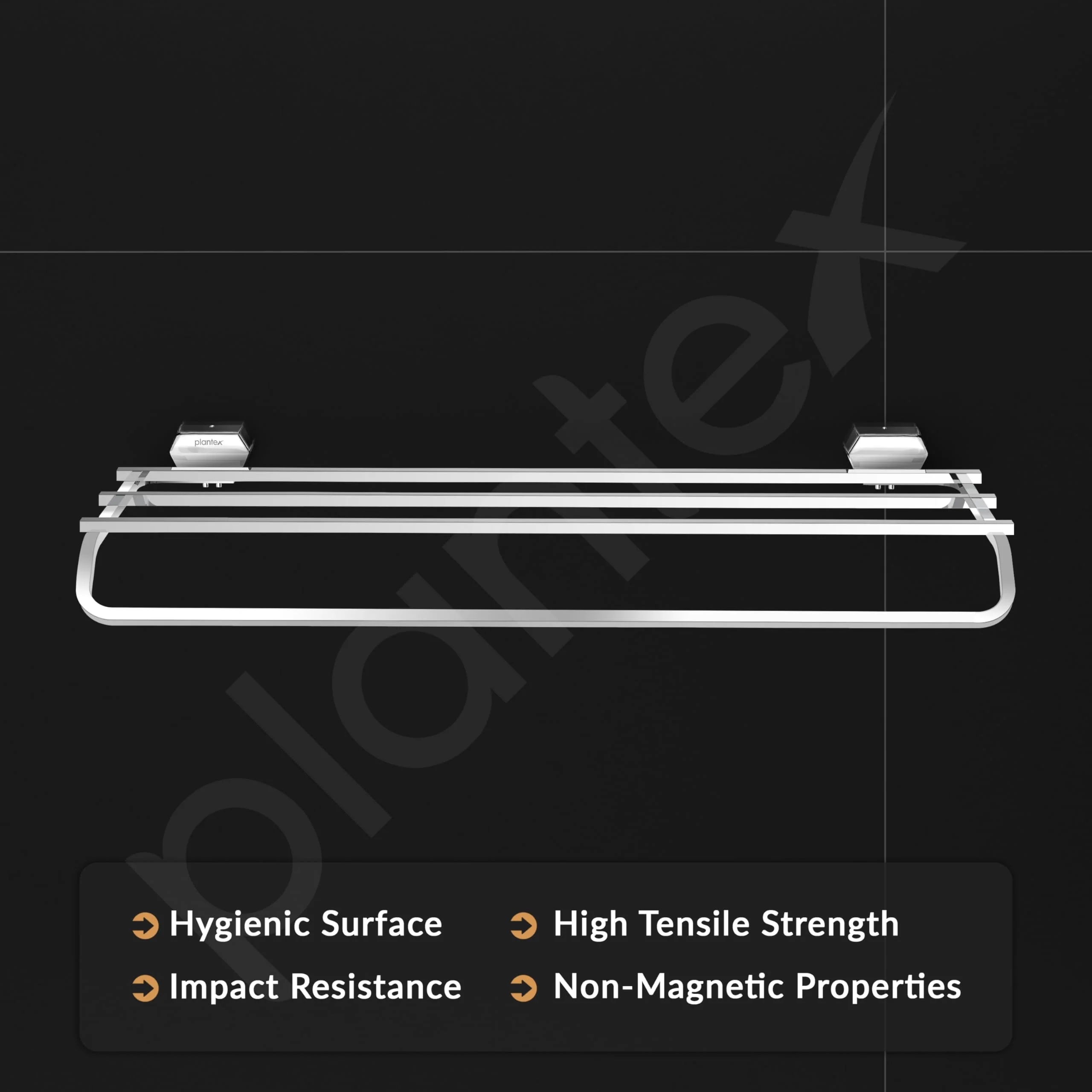 Plantex Towel Rack for Bathroom/304 Grade Stainless Steel Towel Bar/24 Inch Towel Hanger/Towel Stand/Bathroom Accessories - Pack of 1 (Delta - 2806, Chrome) - Image 6
