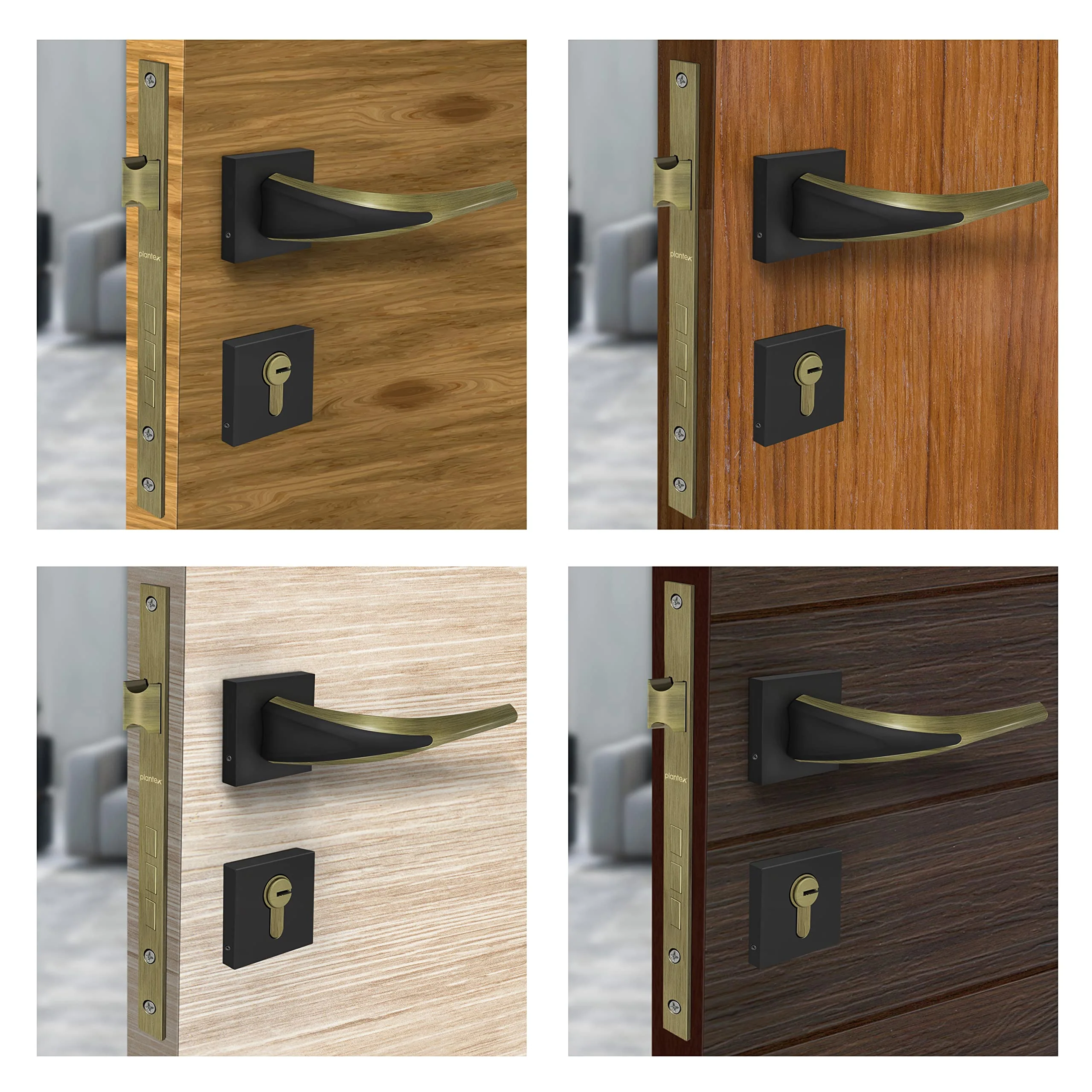 Plantex Triple Security Door Lock for Home/Main Door Lock Set with 3 Years of Warranty by Plantex/Mortise Lock for Door with Brass Lock Body & Cylinder(7026 - Brass Antique) - Image 6
