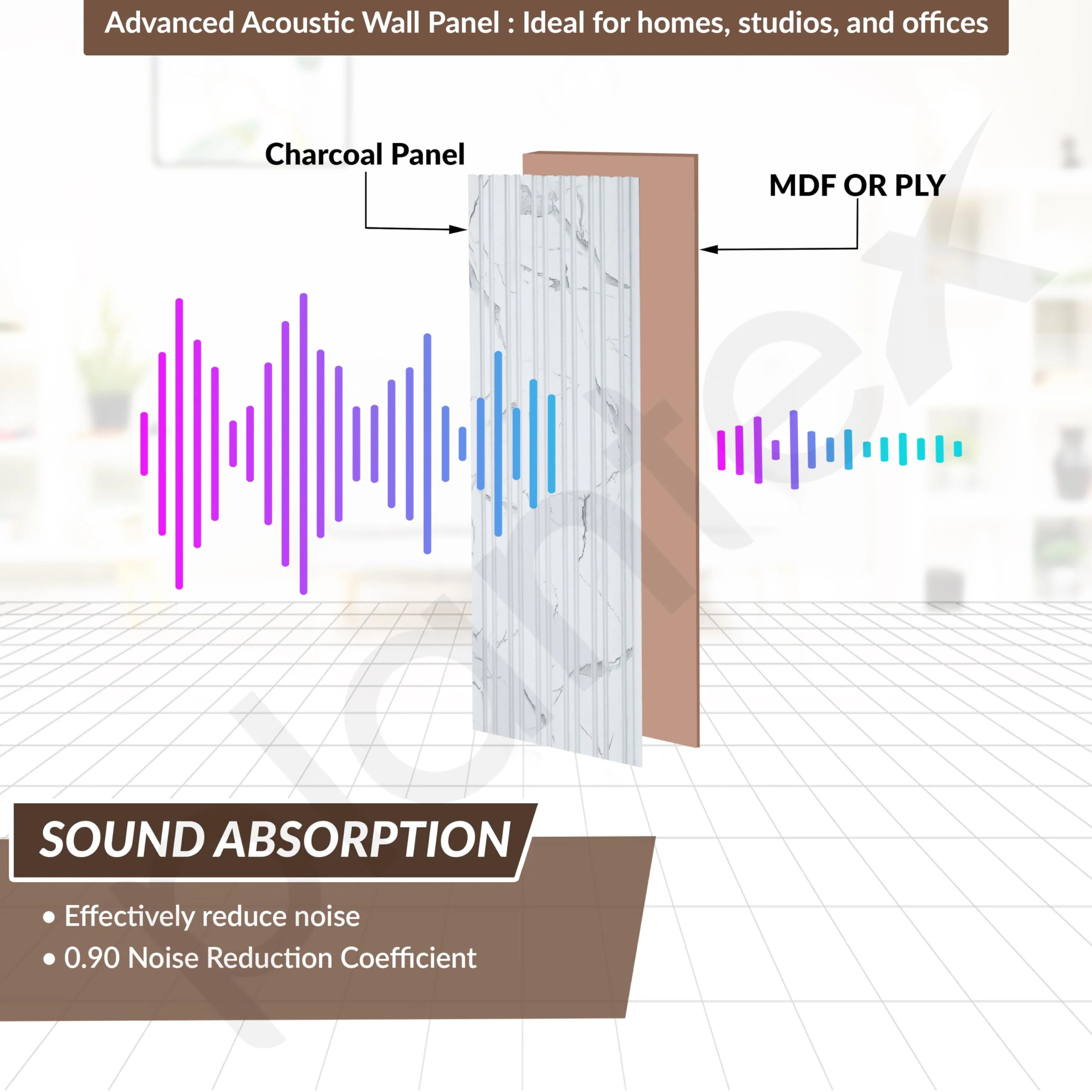 Plantex Wall Panels/Louvers Panel for Wall 8 Feet/Charcoal Panel for Interior Wall Décor/3D Wall Panel - Pack of 10 Covers - 40 Sq. Ft, Size-5 Inch x 8 Feet (White Marble) - Image 5